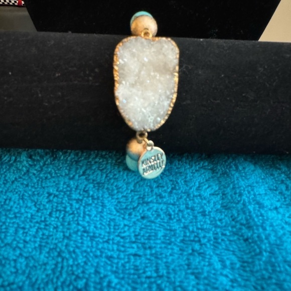 Jewelry - Kinsley Armelle Gold and White Druzy Bracelet